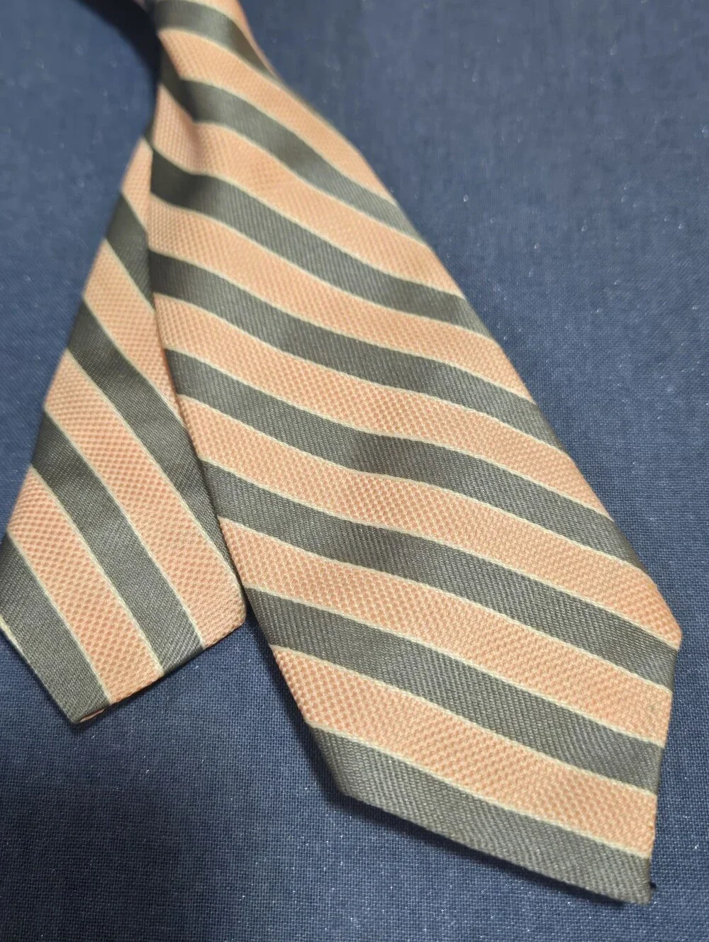 Boys Pink & Gray Striped Clip-On 